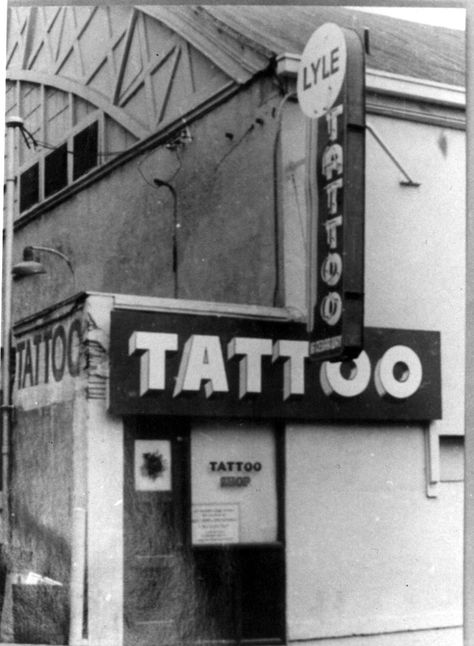 Tattoo History 9: Lyle Tuttle – All Things Tattoo Tattoo Shop Aesthetic, Lyle Tuttle, History Tattoos, Painting Decoration, Tattoo Signs, California History, Sign Painting, Shop Aesthetic, Make Tattoo