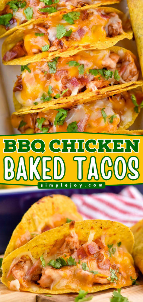 BBQ Chicken Baked Tacos are the best spin on chicken tacos. Made with simple ingredients, these are your favorite BBQ Chicken Nachos reimagined. Teriyaki Tacos Chicken, Chicken Baked Tacos, Barbecue Chicken Tacos, Bbq Chicken Tacos, Different Chicken Recipes, Bbq Chicken Nachos, Baked Tacos, Bbq Tacos, Chicken Soft Tacos