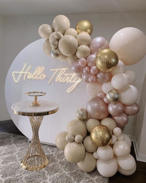 All Modern Rentals on Instagram: “Featuring our neon sign and pedestal . 🔥😍 Available to rent!  Style your next event with all_modern_rentals 😊  Neon sign & Pedestal :…” Birthday Setup, Hello Thirty, 18th Birthday Decorations, Luxe Decor, Balloon Arches, Birthday Balloon Decorations, 18th Birthday Party, 30th Birthday Parties, 25th Birthday