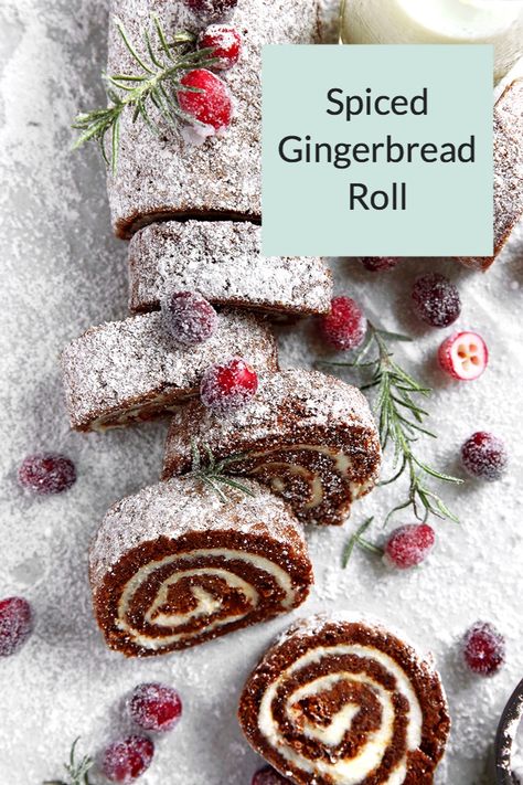 Gingerbread Roll, Brown Butter Cream Cheese Frosting, Brown Butter Cream Cheese, Family Dessert Recipes, Gingerbread Recipes, Perfect Christmas Dessert, Butter Cream Cheese Frosting, Swiss Roll Cake, Cake Roll Recipes