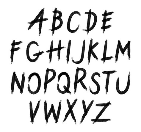 Grunge Font Tattoo, Emo Font, Spooky Lettering Halloween Fonts, Grunge Letters, Alternative Fonts, Messy Fonts, Grunge Lettering, Punk Font, Happy Halloween Font