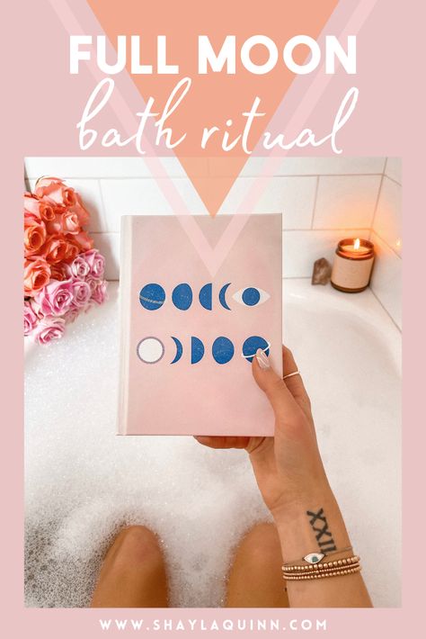 Full Moon Bath Ritual • Full Moon Ritual • Moon Ritual • Full Moon Self-Care • manifestation • manifestation journal prompts • manifestation quotes • manifest • manifesting • manifestation for beginners • manifestation law of attraction • crystals for manifesting • Manifest • manifesting methods • bathtub inspo • self-care bath • self-care inspo • pink aesthetic • yoga lifestyle Best Body Scrub, Moon Bath, Full Moon Ritual, Creating A Bullet Journal, Manifestation Law Of Attraction, Law Of Attraction Tips, Manifestation Journal, Yoga Lifestyle, How To Manifest