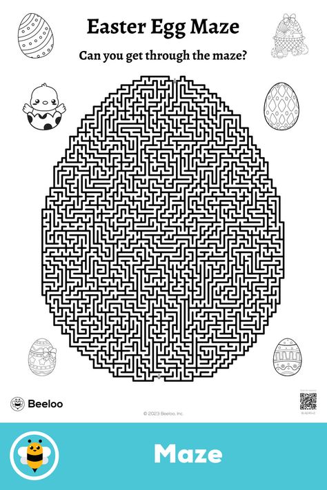 Advanced springtime easter-themed maze for kids ages 10 and up Maze For Kids, Crafts And Activities For Kids, Easter Printable, Mazes For Kids, Maze Puzzles, Free Printable Activities, Easter Printables, Easter Activities, Printable Crafts