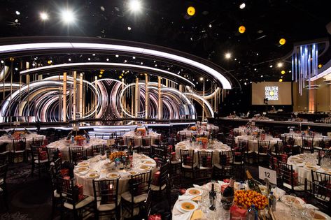 Golden Globes 2019: Get Inspired by This Year's Glamorous Parties | BizBash Debut Decorations, Night Table Decor, Event Planers, Broadway Party, Gala Decorations, Golden Night, Meeting Planning, Golden Globes Party, Tiffany Rose