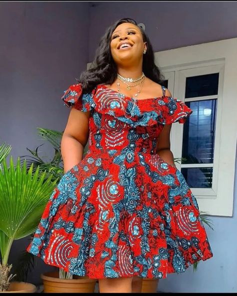 Ankara Short Gown Simple Ankara Short Gown Styles, Ankara Short Flare Gowns, Short Flare Gown, Flare Gown Styles, Short Ankara Dresses, Short Gown Styles, Ankara Short Gown Styles, Ankara Short, African Print Dress Ankara