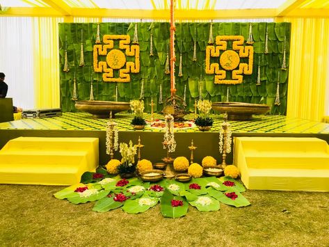 Photo From South Indian Theme Haldi - By Show Makers India South Indian Haldi, Haldi Theme, Haldi Decorations, Decor With Flowers, Wedding Card Design Indian, Haldi Decor, Indian Theme, Bio Data, Wedding Planning Decor