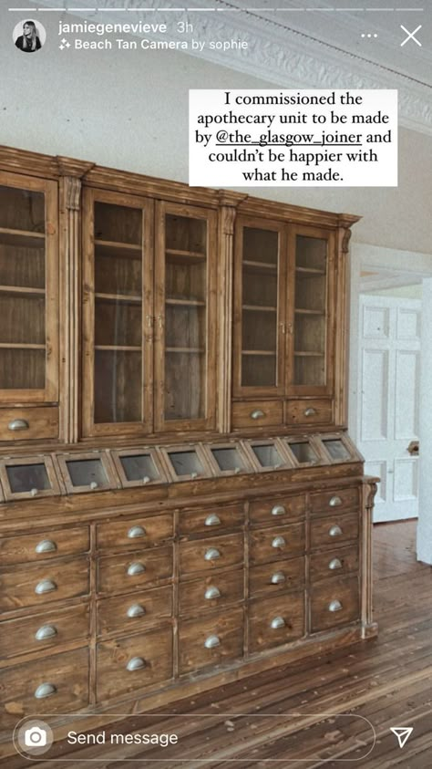 Apothecary Cabinet In Kitchen, Antique Pantry Cupboard, Meeker Home And Diy, Mercantile Cabinet, Apothecary Cabinet Diy, Apothecary Pantry, Jamie Genevieve, Diy Furniture Building, Barn Kitchen