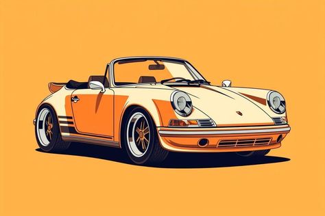 Retro Speedster -  #Retro #Speedster Garage Layout, Cool Car Drawings, Anime City, Automotive Artwork, Car Illustration, Car Drawings, Car Posters, Retro Cars, Automotive Design