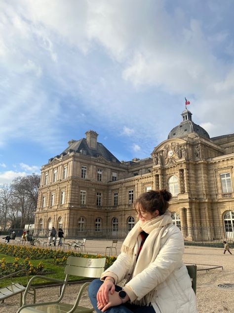 Jardin du Luxembourg, Paris, France Jardin Luxembourg Paris, Luxembourg City Aesthetic, Paris Study Abroad, France Vibes, Paris Photo Ideas, Paris Garden, Trip Photos, Trip Photography, Paris Rooftops