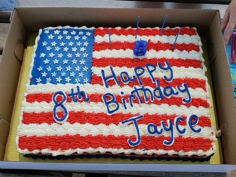 Flag Birthday Cake, July 4th Cakes, America Birthday Cake, Flag Birthday Party, Patriotic Birthday, Retirement Cake, Flag Cake, 4th Of July Cake, America Birthday