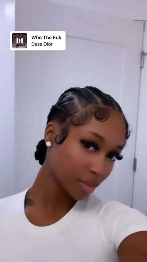 Feed Ins Bun, Feed In Into A Bun, Dess Dior Braided Bun, Straight Back Bun Braids, Feed In Braids Cornrows Straight Back Bun, Dess Dior Braids Two Buns, Slick Back Braided Bun, Bun Cornrow Hairstyles, 6 Stitch Braids Into Bun