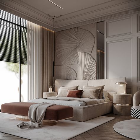 MASTER BEDROOM Behance Interior Bedroom, Contemporary Bedroom Master, Bedroom Designs Modern, Modern Bedroom Design Luxury, 3d Bedroom, Bedroom Behance, Elegant Bedroom Decor, Holiday Bedroom, Modern Style Bedroom