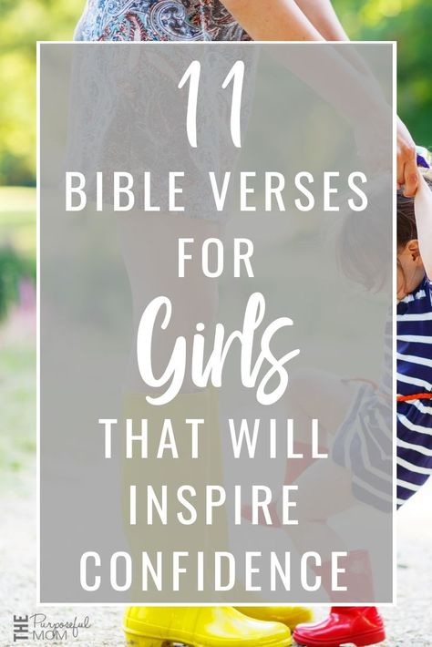 11 Bible verses for girls that will inspire confidence - See what Scripture says about strength and confidence for our daughters! Plus beautiful printable Bible verse cards to remind them of their worth in Jesus! Bible Verse For Daughter, Bible Quotes For Teens, Bible Verses For Girls, Bible Verses For Teens, Verses About Strength, Verses For Kids, Encouraging Verses, Verse Cards, Bible Verses For Kids