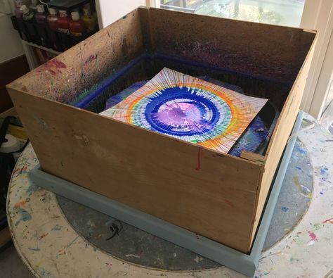 DIY Giant Spin Art Made From an Old Box Fan! Neon Crafts, Fun Summer Crafts, Summer Craft, Spin Art, Colors Of The Rainbow, Acrylic Pouring Art, Old Boxes, Paint Party, Fun Summer