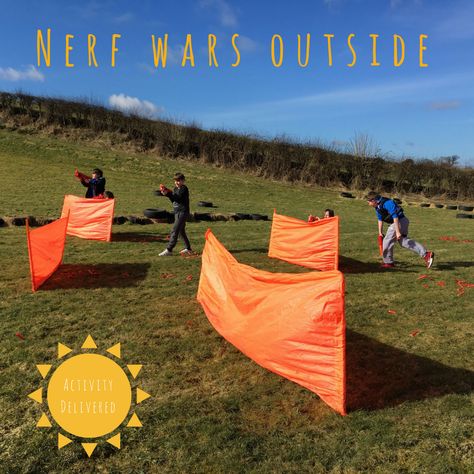 Nothing beats running around in the sunshine shooting your pals with nerf guns ☀️ Now that the weather is warming up bookings are flying in! Get in touch today to book the best party EVER!  #nerfwars #outdoorsnerf #meganerf #nerfparty #nerfbirthday #birthdayparty #scotland Air Soft Party Ideas, Nerf Party Games, Nerf Games, Birthday Party Boy, Nerf Birthday Party, Fortnite Party, Nerf Party, Party Boy, 9th Birthday Parties