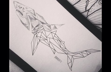 Shark Tattoo Geometric, Nas Tattoo, Shark Tattoo Design, Tattoo Shark, Worlds Best Tattoos, Tattoo Magazine, Shark Tattoo, Art Sketches Doodles, Shark Tattoos