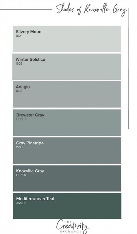 Benjamin Moore Knoxville Gray: Color Spotlight #bathroomcolors Benjamin Moore Knoxville Gray, Knoxville Gray, Interior Door Colors, Benjamin Moore Gray, Paint Trends, Benjamin Moore Colors, Casa Exterior, Bedroom Paint Colors, Interior Paint Colors