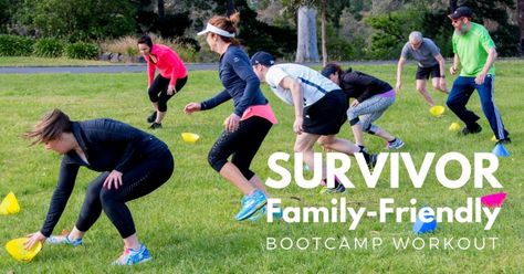 Survivor Bootcamp Challenge Workout | Bootcamp Ideas Bootcamp Games, Amazing Race Challenges, Challenge For Teens, Survivor Idea, Bootcamp Ideas, Survivor Challenges, Survivor Games, Survivor Party, Challenge Workout