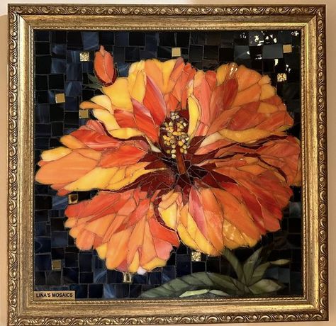 Mosaic Art Creation | Hello everyone, I’m new to this wonderful group and I would like to share my latest mosaic hibiscus, I hope you like it 🌺 | Facebook Mosaic Art, Hello Everyone, Hibiscus, I Hope You, Mosaic, To Share, I Hope, Wonder, Art