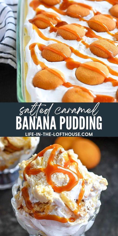 Banana Pudding Caramel Banana Pudding, Instant Banana Pudding, Banana Pudding Desserts, Caramel Chocolate Chip Cookies, Easy Sweets, Pudding Dessert, Gooey Brownies, Creamy Pudding, Trifle Dish