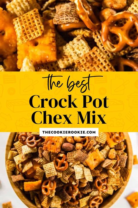 Easy Crockpot Chex Mix Recipes, Chex Party Mix Recipe Crock Pot, Snack Mix Crockpot, Chex Mix Snacks Recipes, Crockpot Chex Mix Recipes Savory, Chexmix Crockpot, Chec Mix Recipe Christmas, New Years Chex Mix Recipes, Fall Chex Mix Recipes Crock Pot