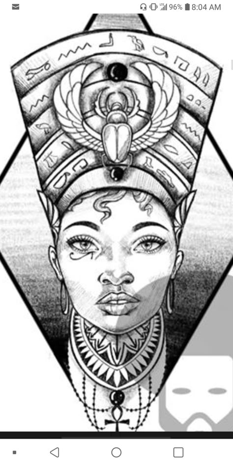 African Warrior Tattoos, Egypt Tattoo Design, Nefertiti Tattoo, Egyptian Drawings, Love Symbol Tattoos, Egyptian Tattoo Sleeve, African Tattoo, Half Sleeve Tattoos Drawings, Egypt Tattoo