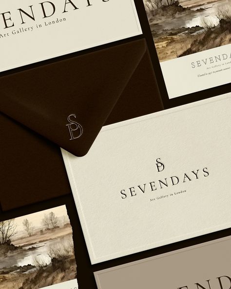 New branding for Seven Days✨ #branding #brandidentity #packaging #branddesign Old Money Branding, Hospitality Branding, Luxury Brand Packaging, Black Branding, Elegant Business Cards Design, Luxury Business Card, Luxury Packaging Design, New Branding, Stationery Packaging