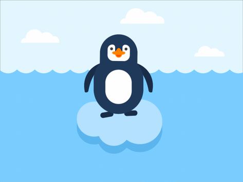 Penguin aftereffects animation gif winter ice floe iceberg cloud sea penguin Penguin Animation, Penguin Gif, Aftereffects Animation, Happy Birthday Gif, Art Motivation, Icebreakers, Animation Gif, Design Grafico, Motivational Art