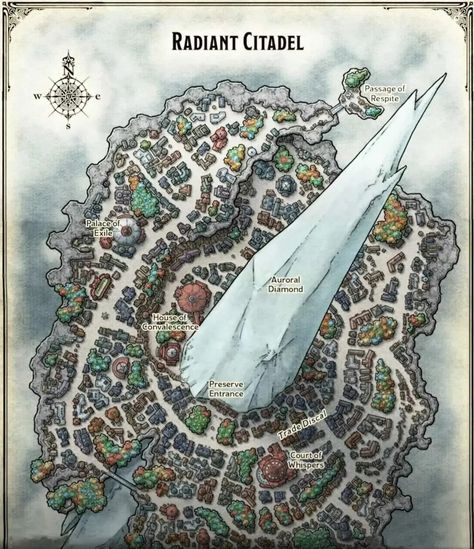 Dnd Radiant Citadel, Radiant Citadel, Storm Kings Thunder, Riders On The Storm, Fantasy World Map, Story Map, Tabletop Rpg Maps, Dungeon Maps, D D Maps