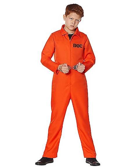 Kids Escaped Convict Costume - Spirithalloween.com Convict Costume, Titanium Belly Ring, Orange Jumpsuit, Doctor Picture, Pride Tshirts, Long Jumpsuits, Movie T Shirts, Halloween Costumes For Kids, Crop Tshirt