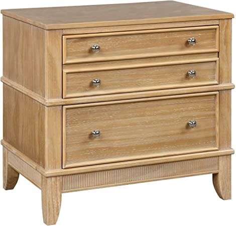 AmazonSmile: Knocbel Rustic 3-Drawer Nightstand, Solid Wood Sofa Side End Table Bedside Night Stand with Silver Finish Handles, 27.3" L x 17.3" W x 26" H (Hazel): Kitchen & Dining 3 Drawer Nightstand, Bedside Storage, Bedside Night Stands, Wood Sofa, Wood End Tables, Wood Nightstand, Night Stand, Drawer Nightstand, 3 Drawer