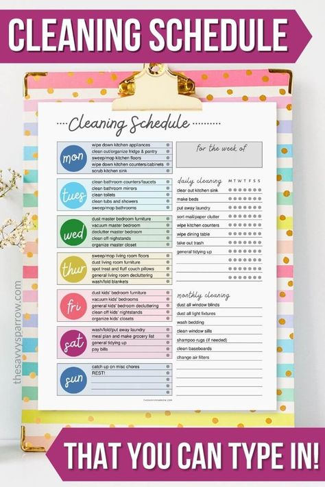 Cleaning Template Editable, Weekly Cleaning Schedule Template, Free Editable Cleaning Schedule, Laundry Schedule Printable, Editable Cleaning Schedule Free, Weekly Cleaning Schedule Printable Editable Free, How To Plan Weekly Schedule, Cleaning Schedule Templates Free, Daily Cleaning Schedule Printable Free