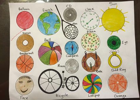 Circles Art In School, International Dot Day, 5th Grade Art, Circle Drawing, Dot Day, Drawing Games, School Art Projects, Class Activities, Circle Art