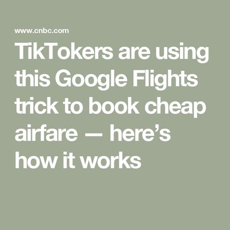 TikTokers are using this Google Flights trick to book cheap airfare — here’s how it works Google Flights, American Express Gold, Delta Flight, Cheap Airfare, Book Cheap Flights, American Express Card, Travel Credit Cards, Booking Flights, Ways To Save Money