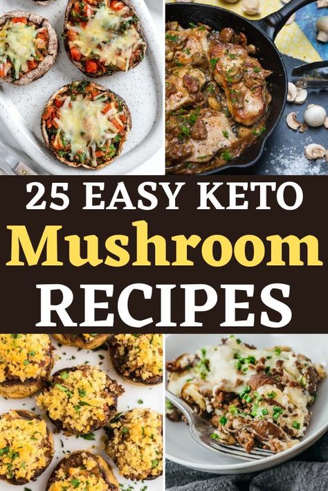 Keto Mushroom Chicken, Mushroom Recipes For Dinner, Keto Mushroom Recipes, Chicken Mushroom Soup Recipe, Mushroom Meals, Low Carb Stuffed Mushrooms, Mushroom Cream Soup, Keto Mushrooms, Soup Keto