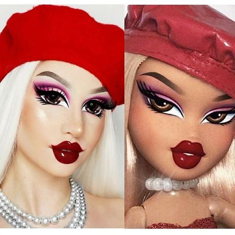 creative brats makeup ideas Bratz Makeup Inspired, Cute Bratz, Bratz Makeup, Instagram Makeup Artist, Pouty Lips, The Bratz, Makeup Inspired, Makeup Challenges, Instagram Makeup