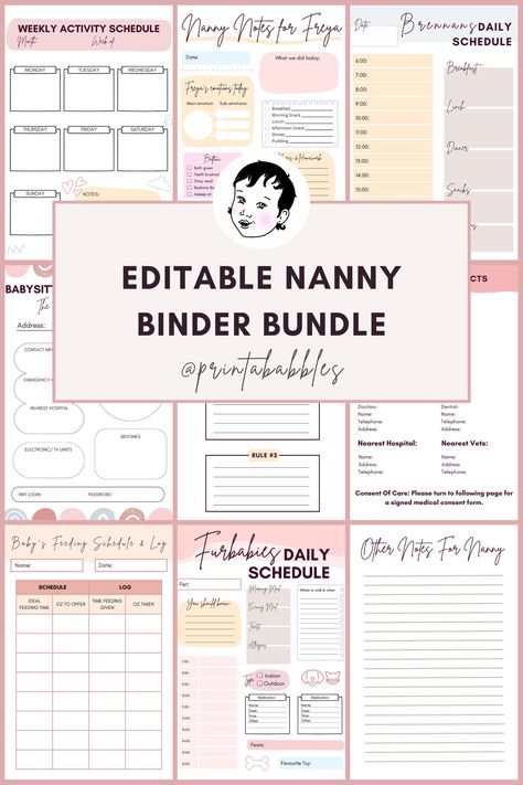 Nanny Binder, Morning Snack, Planner Bundle, Daily Schedule, Afternoon Snacks, Nanny, Liverpool, United Kingdom, Bundles