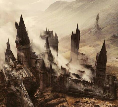 Hogwarts after battle..We are home guys.... Concept Art Landscape, Welcome To Hogwarts, Hogwarts Legacy, Hogwarts Aesthetic, Hogwarts Castle, Art Disney, Harry Potter Love, Harry Potter Aesthetic, Harry Potter Obsession