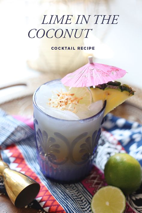 Amaretto Cocktails, Outdoor Summer Party, Tropical Drink Recipes, Coconut Vodka, Coconut Cocktail, Lime In The Coconut, Pineapple Vodka, Cocktail Gin, Coconut Drink