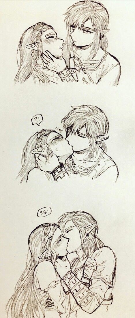 Botw Link X Zelda Kiss, Zelink Fanart Kiss, Zelink Fanart Spicy, Zelink Comic, Zelink Kiss, Link And Zelda Kiss, Zelink Botw, Zelda Drawing, Legend Of Zelda Characters