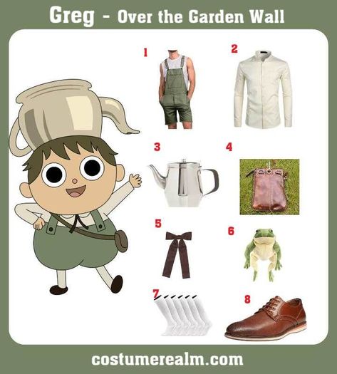 Greg Otgw Cosplay, Greg Over The Garden Wall Outfit, Greg Cosplay Over The Garden Wall, Greg Costume Over The Garden Wall, Greg Otgw Costume, Quick Cosplay Ideas, Over The Garden Wall Outfit, Gregory Over The Garden Wall, Cartoon Cosplay Ideas