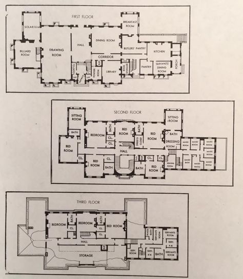 Castle Floorplans, English Manor Houses Country Estate, Parisian Penthouse, Vintage Floorplans, Old English Manor, Manor Floor Plan, English Manor Houses, Mansion Floor Plan, Vintage House Plans