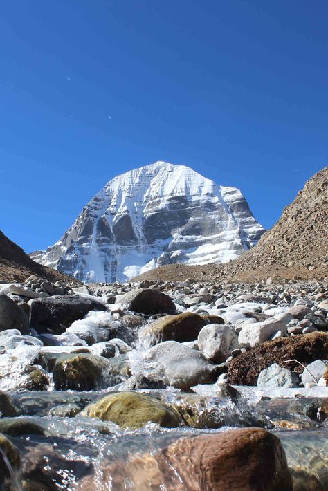 Kailash is the great mystical library on the planet. Anything that one wishes to know about creation has been stored there. - Sadhguru Akbar Birbal, Kailash Mansarovar, Mount Kailash, Monte Everest, Himalayas Mountain, Indian Temple Architecture, Sacred Mountain, Lord Shiva Hd Wallpaper, Shiva Wallpaper