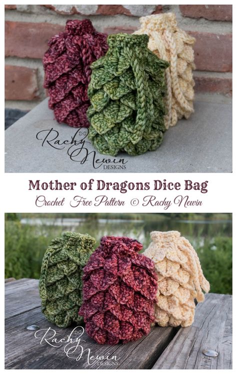 Dragonscale Dice Bag Crochet Free Patterns - Crochet & Knitting Crochet Dragon Dice Bag, Magic The Gathering Crochet Dice Bag, Dragon Scale Crochet Bag, Crocheted Dice Bag Free Pattern, Crochet Dragon Scale Dice Bag, Dragon Egg Crochet Bag, Dragon Scales Crochet Pattern, Crochet Amigurumi Dnd, Crochet Dragon Scale Bag