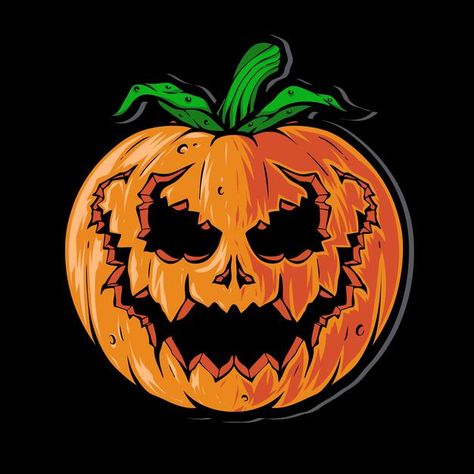 Scary pumpkin head halloween vector Free... | Free Vector #Freepik #freevector #banner #poster #party #halloween Unique Art Drawing, Halloween Desenho, Halloween Event Poster, Pumpkin Tattoos, Comic Graffiti, Pumpkins Aesthetic, Digital Art Programs, Free Halloween Svg, Halloween Party Bags