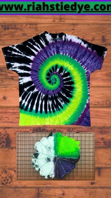 Green And Blue Tie Dye, Fall Tye Dye Colors, Beginner Tie Dye Patterns, Tie Diy Ideas, Tie Dye Techniques Pattern Tutorials, Tye Dye Patterns Diy, Tie Dye Patterns Techniques, Unique Tie Dye Patterns, Tie Dye Ideas