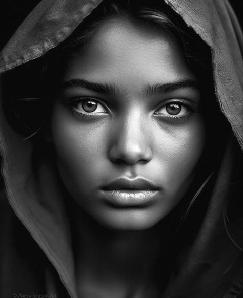 High Resolution Portrait, Woman Portrait Blackandwhite, Grayscale Portrait Photography, Black And White Photography Portraits Women Faces, Black And White Model Portrait, Bw Portrait Photography, Sketches Book, High Contrast Photos, Black And White Photography Portraits