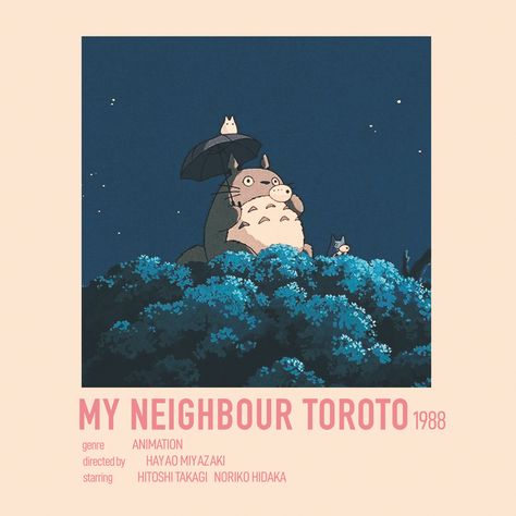 My Neighbour Toroto Poster, My Neighbour Toroto, Totoro Poster, Niche Interests, Ghibli Studios, Neighbour Totoro, Tv Posters, The Cat Returns, Ghibli Artwork