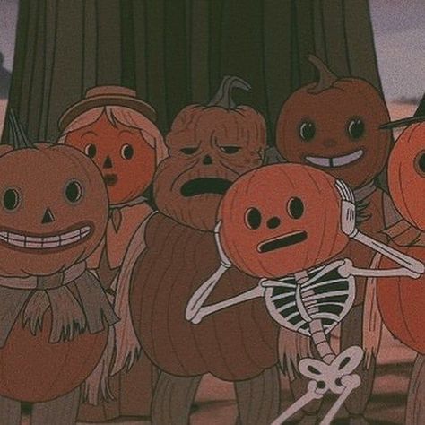 A Group, Pumpkins, Halloween