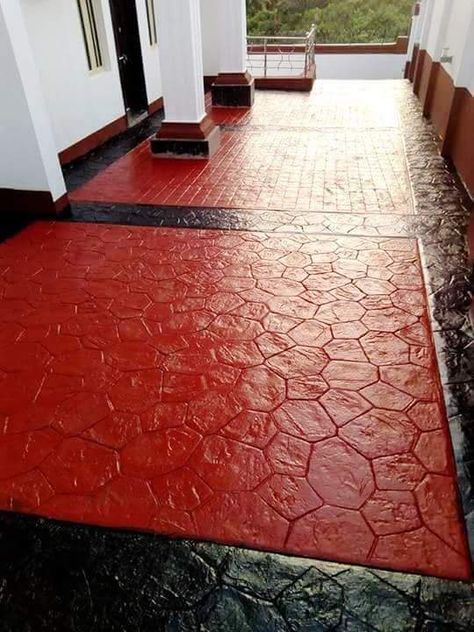 Solve the problem of floor by installing Decorative stamp concrete flooring Visit https://gtecno.site123.me/ Plaster Floor, Stamp Concrete, Concrete Flooring, Decorative Stamps, African Shirts For Men, Building House Plans Designs, Building House, African Shirts, Concrete Floor